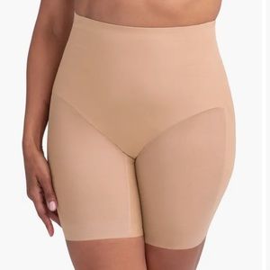 Honeylove Shapewear SuperPower Mid Waist Shaper Shorts Tan | Women’s Size 1X